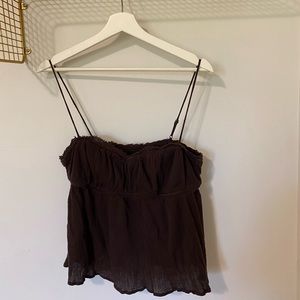 Formal Brown Tank-Top